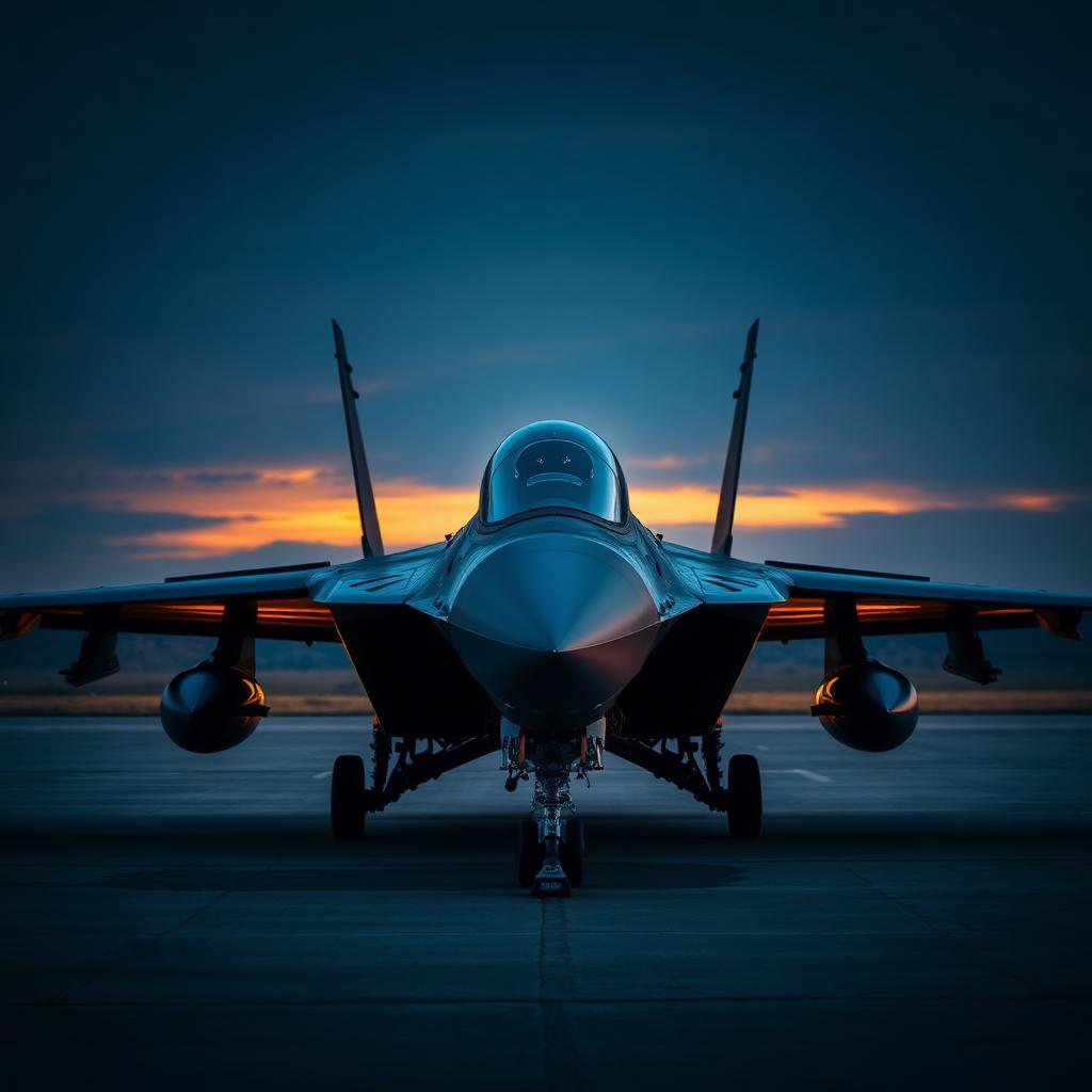 Avion de chasse sur le tarmac